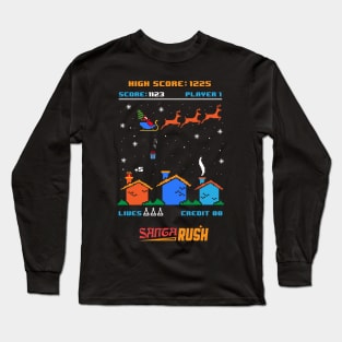 8 Bit Santa Clause Scene Long Sleeve T-Shirt